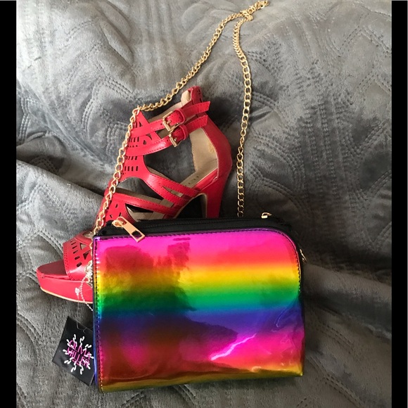Olivia Miller Handbags - RARE!!OLIVIA MILLER HOLOGRAPHIC RAINBOW CROSSBODY!